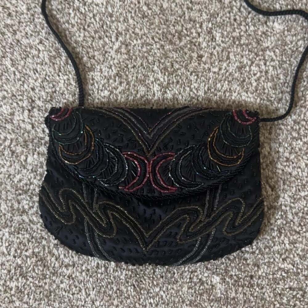 Hurley Beaded Crossbody Purse Evening Bag